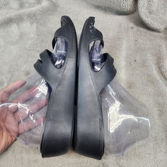 Crocs Shoes Womens Size 10 Black Synthetic Slip On Sandals - Picture 7 of 10